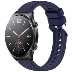 Per Xiaomi MI Watch S1 Stripe Texture 22mm Cinturino in silicone (blu notte)