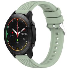 Per Xiaomi MI Watch S1 Pro Stripe Texture 22mm Cinturino in silicone (verde chiaro)