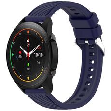 Per Xiaomi MI Watch S1 Pro Stripe Texture 22mm Cinturino in silicone (blu notte)