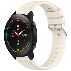 Per Xiaomi MI Watch S1 Pro Stripe Texture 22mm Cinturino in silicone (Starlight)