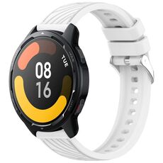 Per Xiaomi Watch S1 Active Stripe Texture cinturino in silicone da 22 mm (bianco)