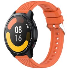 Per Xiaomi Watch S1 Active Stripe Texture cinturino in silicone da 22 mm (arancione)