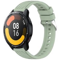 Per Xiaomi Watch S1 Active Stripe Texture cinturino in silicone da 22 mm (verde chiaro)