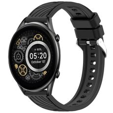 Per Xiaomi Haylou RT2 LS10 Stripe Texture 22mm Cinturino in silicone (nero)