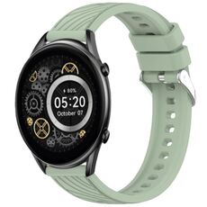 Per Xiaomi Haylou RT2 LS10 Stripe Texture 22mm Cinturino in silicone (verde chiaro)