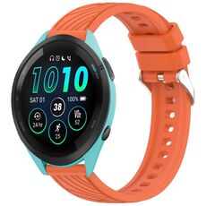 Per Garmin Forerunner 265 Stripe Texture 22mm Cinturino in silicone (arancione)