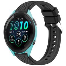 Per Garmin Forerunner 265 Stripe Texture 22mm Cinturino in silicone (nero)