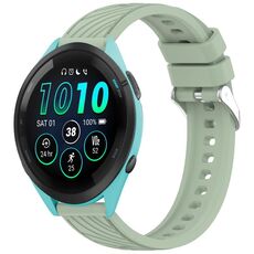 Per Garmin Forerunner 265 Stripe Texture 22mm Cinturino in silicone (verde chiaro)