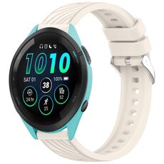 Per Garmin Forerunner 265 Stripe Texture 22mm Cinturino in silicone (Starlight)