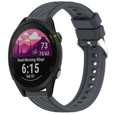 Per Garmin Forerunner 255 Stripe Texture 22mm Cinturino in silicone (grigio scuro)