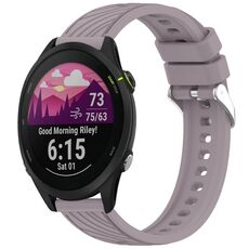 Per Garmin Forerunner 255 Music Stripe Texture cinturino in silicone da 22 mm (viola Roland)