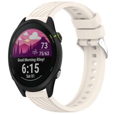 Per Garmin Forerunner 255 Music Stripe Texture cinturino in silicone da 22 mm (Starlight)