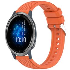 Per Garmin Venu 2 Stripe Texture 22mm cinturino in silicone (arancione)
