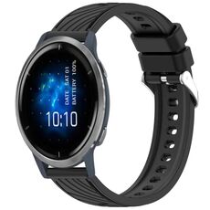 Per Garmin Venu 2 Stripe Texture 22mm cinturino in silicone (nero)