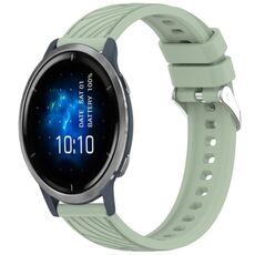 Per Garmin Venu 2 Stripe Texture 22mm cinturino in silicone (verde chiaro)