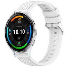 Per Garmin Venu 3 Stripe Texture 22mm cinturino in silicone (bianco)