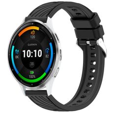 Per Garmin Venu 3 Stripe Texture 22mm cinturino in silicone (nero)