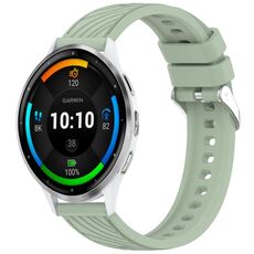 Per Garmin Venu 3 Stripe Texture 22mm cinturino in silicone (verde chiaro)