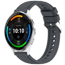 Per Garmin Venu 3 Stripe Texture 22mm cinturino in silicone (grigio scuro)