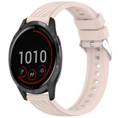 Per Garmin Vivoactive 4 Cinturino in silicone con texture a strisce da 22 mm (rosa)