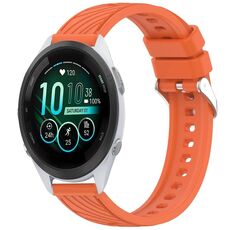 Per Garmin Forerunner 265S Music Stripe Texture cinturino in silicone da 18 mm (arancione)