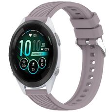 Per Garmin Forerunner 265S Music Stripe Texture cinturino in silicone da 18 mm (viola Roland)