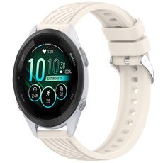 Per Garmin Forerunner 265S Music Stripe Texture cinturino in silicone da 18 mm (Starlight)