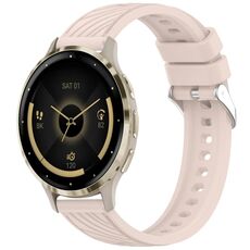 Per Garmin Venu 3S Stripe Texture 18mm Cinturino in silicone (rosa)