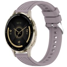 Per Garmin Venu 3S Stripe Texture 18mm cinturino in silicone (Roland Purple)