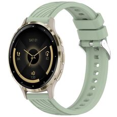 Per Garmin Venu 3S Stripe Texture 18mm cinturino in silicone (verde chiaro)