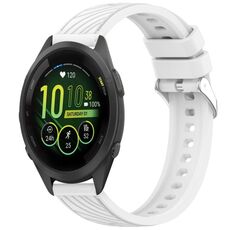 Per Garmin Forerunner 265S Stripe Texture 18mm Cinturino in silicone (bianco)