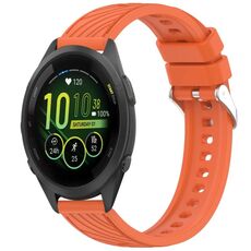 Per Garmin Forerunner 265S Stripe Texture 18mm Cinturino in silicone (arancione)