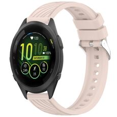 Per Garmin Forerunner 265S Stripe Texture 18mm Cinturino in silicone (rosa)
