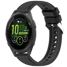 Per Garmin Forerunner 265S Stripe Texture 18mm Cinturino in silicone (nero)