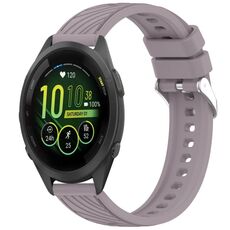 Per Garmin Forerunner 265S Stripe Texture 18mm Cinturino in silicone (Roland Purple)