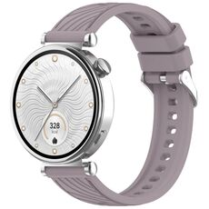 Per Huawei Watch GT 5 41mm Cinturino in silicone con trama a strisce da 18mm (viola Roland)