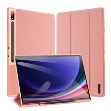 Per Samsung Galaxy Tab S10 Ultra DUX DUCIS Domo Series Custodia in pelle con flip magnetico per tablet (rosa)