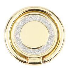 Supporto ad anello per cellulare in metallo glitterato (oro)
