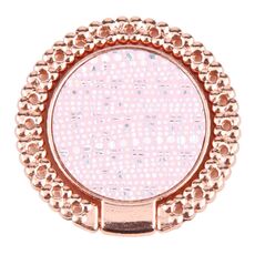 Supporto ad anello per cellulare in metallo con diamanti Flash (oro rosa + rosa)