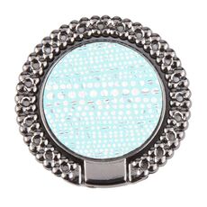 Supporto ad anello per cellulare in metallo con diamante Flash (nero + azzurro)