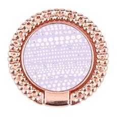 Supporto ad anello per cellulare in metallo con diamanti Flash (oro rosa + viola)