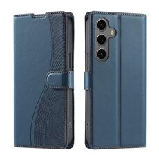 Per Samsung Galaxy S23 FE 5G Voltage Custodia per telefono in pelle ultra sottile a pois (blu)