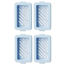 4 pezzi/confezione multifunzionale in rete elastica antiscivolo scatola di sapone schiumogeno per scarico (azzurro cielo)