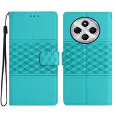 Per Redmi 14C 4G Custodia in pelle con effetto pelle goffrata a diamante (blu)