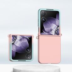 Per Xiaomi Mix Flip Gradient Color Skin Feel PC Custodia antiurto a copertura totale per telefono cellulare (rosa sfumato)
