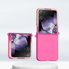 Per Xiaomi Mix Flip Gradient Color Skin Feel PC Copertura completa Custodia antiurto per telefono (Rosa rossa sfumata)