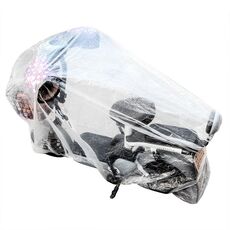 Telo coprimoto e scooter antipioggia antipolvere monouso in pellicola trasparente PE 230x120cm