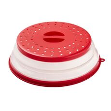 Protezione antispruzzo per forno a microonde pieghevole da cucina, multifunzionale, per la conservazione degli alimenti, stile: grande rosso