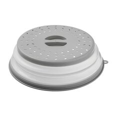 Protezione anti-spruzzi per forno a microonde pieghevole da cucina, multifunzionale, per la conservazione degli alimenti, stile: grande grigio