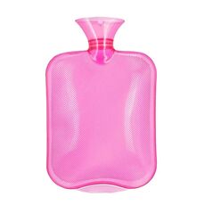 Borsa per acqua calda in PVC trasparente e spessa, scaldamani per ragazze, borsa per acqua calda, colore: 2000 ml, rosa
